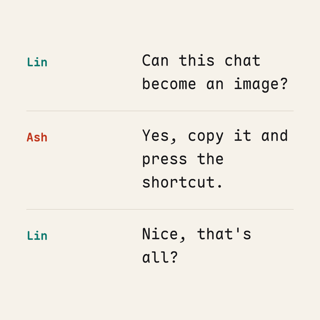 Conversation, Transcript
